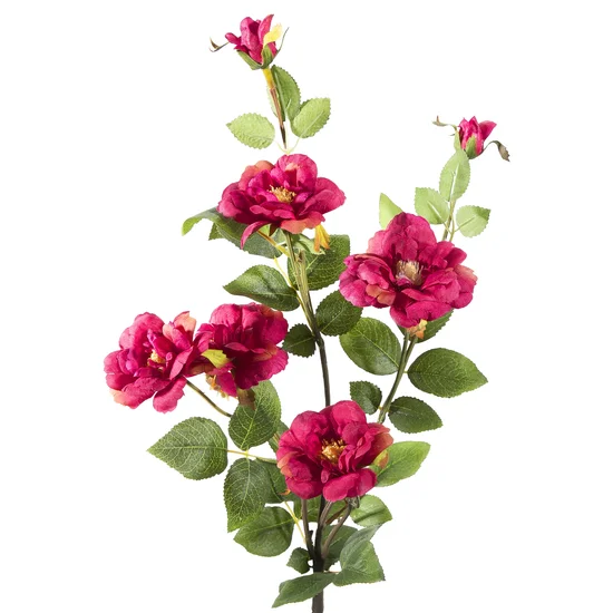 DZIKA RÓŻA gałązka, kwiat sztuczny dekoracyjny - ∅ 5 x 75 cm - amarantowy