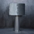 Lampa stołowa MOLY 02 na podstawie z perłowego szkła z błyszczącym welwetowym abażurem - 33 x 23 x 57 cm - stalowy 1