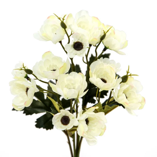 ANEMONY bukiet, kwiat sztuczny dekoracyjny - ∅ 4 x 31 cm - kremowy