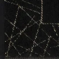 Dywanik łazienkowy NIKA z bawełny, dobrze chłonący wodę z geometrycznym wzorem wykończony błyszczącą nicią - 50 x 70 cm - czarny 4