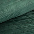 EUROFIRANY PREMIUM welwetowa narzuta z ozdobną aplikacją z motywem liści miłorzębu - 220 x 240 cm - ciemnozielony 4
