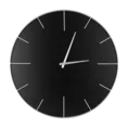 Duży  zegar ścienny w stylu nowoczesnym z czarnym cyferblatem,  60 cm średnicy - 60 x 4 x 60 cm - czarny 1