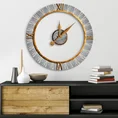Dekoracyjny zegar ścienny w nowoczesnym stylu z metalu - 60 x 5 x 60 cm - brązowy 2