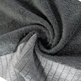 Puszysty ręcznik z elegancką  żakardową bordiurą - 70 x 140 cm - stalowy 5