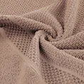 Ręcznik DANNY bawełniany o ryżowej strukturze podkreślony żakardową bordiurą o wypukłym wzorze - 50 x 90 cm - ceglasty 5
