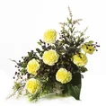 GOŹDZIK kwiat sztuczny dekoracyjny z płatkami z jedwabistej tkaniny - ∅ 8 x 40 cm - kremowy 2
