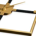 Dekoracyjny zegar ścienny z metalu w stylu nowoczesnym, kwadratowy - 40 x 5 x 40 cm - czarny 4