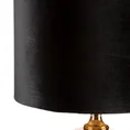 Lampa stołowa KAJA z transparentnego cieniowanego szkła z błyszczącym welwetowym abażurem - ∅ 40 x 70 cm - czarny 2