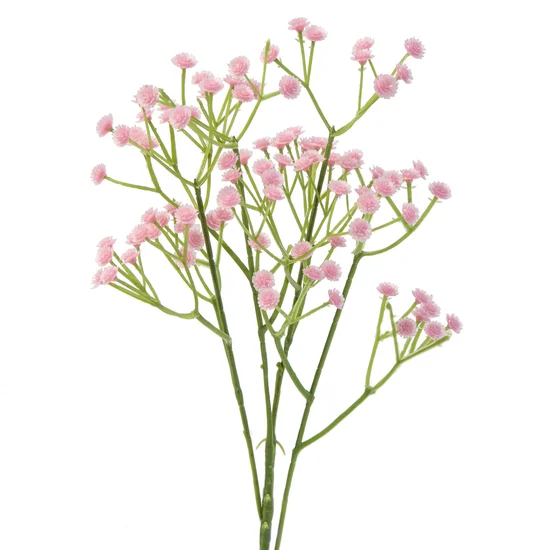 GIPSÓWKA RÓŻOWA gałązka, kwiat sztuczny dekoracyjny - dł. 65 cm dł. z kwiatami 22 cm śr. kwiat 0,5 cm - różowy