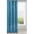 Zasłona z miękkiej szenilowej tkaniny jednokolorowa - 140 x 250 cm - niebieski 2