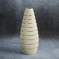 Wazon ceramiczny MELINDA o łączonych fakturach z wytłaczanym wzorem, nowoczesny - ∅ 18 x 38 cm - szampański 1