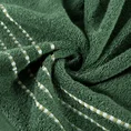 Ręcznik bawełniany FIORE z ozdobnym stebnowaniem - 70 x 140 cm - butelkowy zielony 5