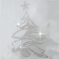 Obrus świąteczny ANGIE z aplikacją z kryształków - 85 x 85 cm - biały/srebrny 2