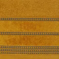 Ręcznik AMANDA z ozdobną bordiurą w pasy - 50 x 90 cm - musztardowy 2