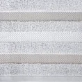 EUROFIRANY CLASSIC Ręcznik bawełniany GRACJA z ozdobną bordiurą w pasy - 50 x 90 cm - jasnosrebrny 2