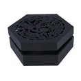 Dekoracyjna szkatułka na biżuterię CHLOE - 20 x 20 x 7 - czarny 2