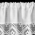 Zazdrostka z tkaniny z przewagą bawełny zdobiona koronką - 150 x 30 cm - biały 5