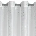Firana gotowa SIBEL z srebrnym nadrukiem drobnych kwadracików - 300 x 160 cm - biały 4