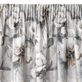 Zasłona welwetowa z kwiatowym nadrukiem - 140 x 270 cm - srebrny 4