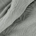 Komplet pościeli FLANO z tkaniny welwetowej z wytłaczanym wzorem liści palmy - 140 x 200 cm - srebrny 5