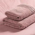 TERRA COLLECTION Ręcznik AVINION z bordiurą z trójwymiarowym wzorem wafla - 70 x 140 cm - liliowy 4