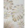 Obraz BOTANIC ręcznie malowane na płótnie egzotyczne liście - 60 x 80 cm - złoty 1