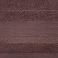 Ręcznik bawełniany APRIL z żakardową bordiurą przetykany błyszczącą nicią - 70 x 140 cm - jasnobrązowy 2