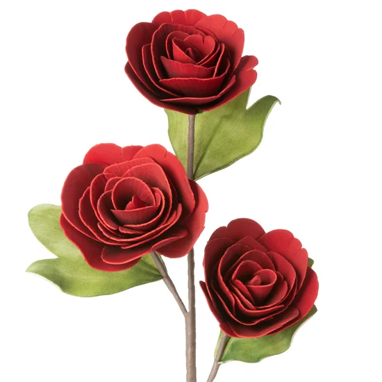 KAMELIA kwiat dekoracyjny z pianki foamirian - ∅ 12 x 77 cm - czerwony