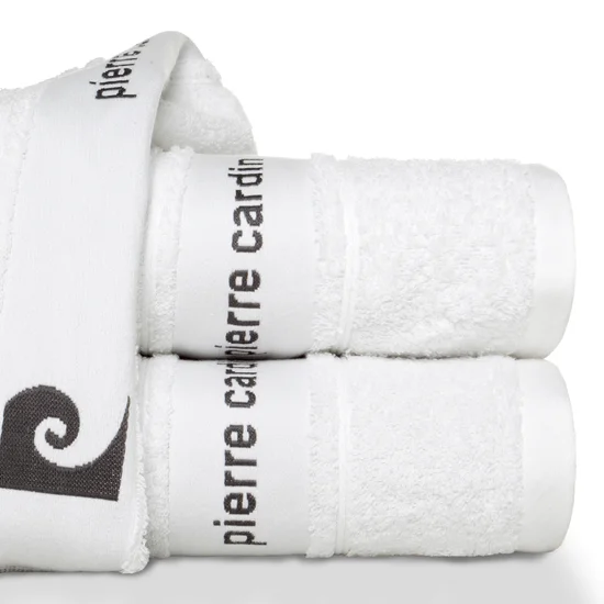 PIERRE CARDIN Ręcznik NEL w kolorze białym, z żakardową bordiurą - 30 x 50 cm - biały