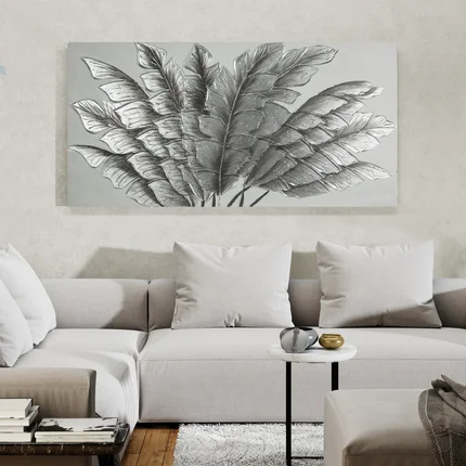 Obraz LIŚCIE ręcznie malowany na płótnie Obraz LIŚCIE ręcznie malowany na płótnie - 120 x 60 cm