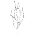 Zimowa gałązka dekoracyjna z delikatnych pnączy obsypana srebrnym brokatem - 80 cm - srebrny 2