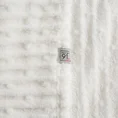 DESIGN 91 koc LISA z wytłaczanym wzorem pasów - 200 x 220 cm - biały 6