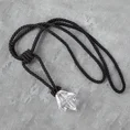 Dekoracyjny sznur TONI do upięć z kryształem - 44 cm - czarny 1