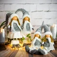Figurka świąteczna DOLL lalka w zimowym stroju z miękkich tkanin - 15 x 10 x 62 cm - biały 3