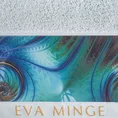 EWA MINGE Ręcznik ANGELA z bordiurą zdobioną designerskim nadrukiem - 70 x 140 cm - srebrny 2