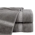 Ręcznik ALTEA z bordiurą z melanżowym pasem w stylu eko - 100 x 150 cm - stalowy 1