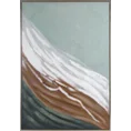 Obraz WELLING 2 abstrakcyjny, ręcznie malowany na płótnie - 70 x 100 cm - miętowy 1