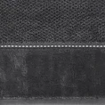 Ręcznik SALADO o ryżowej strukturze ze stebnowaniem i welwetową bordiurą - 50 x 90 cm - grafitowy 2