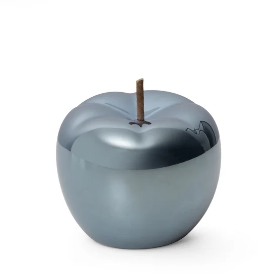 Jabłko - figurka ceramiczna SIMONA z perłowym połyskiem - 11 x 11 x 13 cm - granatowy