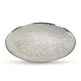 Patera dekoracyjna ze szkła artystycznego okrągła w srebrne cętki - ∅ 28 x 3 cm - srebrny 1