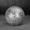Kula ceramiczna RISO z drobnym błyszczącym wzorem - ∅ 10 x 10 cm - srebrny 1