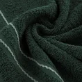 Ręcznik EMINA bawełniany z bordiurą podkreśloną klasycznymi paskami - 30 x 50 cm - zielony 5