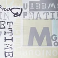 Komplet pościeli LIV z satyny bawełnianej z napisami, nowoczesne wzornictwo - 220 x 200 cm - wielokolorowy 2