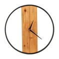 Zegar ścienny minimalistyczny w stylu nowoczesnym drewno+metal - 35 x 5 x 35 cm - brązowy 1