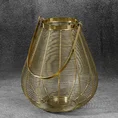 Lampion dekoracyjny MELA złoty z metalu - ∅ 27 x 32 cm - złoty 1