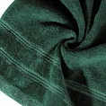 Ręcznik z welurową bordiurą przetykaną błyszczącą nicią - 30 x 50 cm - butelkowy zielony 5