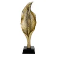 Egzotyczny kwiat figurka ceramiczna złota - 14 x 10 x 45 cm - złoty 2