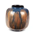 Metalowy wazon KAJA z niezwykłym wzorem - ∅ 23 x 26 cm - niebieski 2