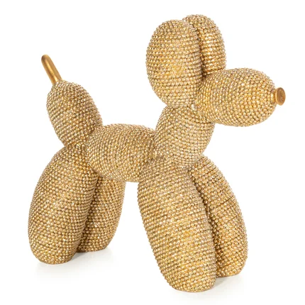 ZABAWNY PIES - figurka dekoracyjna ELDO 2 o drobnym strukturalnym wzorze ZABAWNY PIES - figurka dekoracyjna ELDO 2 o drobnym strukturalnym wzorze - 18 x 7 x 16 cm
