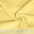 Ręcznik z ozdobną bordiurą z dodatkiem cyrkonii - 50 x 90 cm - żółty 5